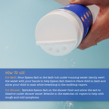 Kids Stuffy Nose & Cough Essential Oil Epsom Salt & Shower Steamer