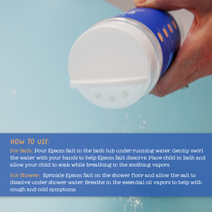 Kids Stuffy Nose & Cough Essential Oil Epsom Salt & Shower Steamer