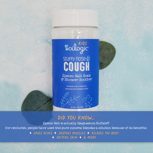 Kids Stuffy Nose & Cough Essential Oil Epsom Salt & Shower Steamer